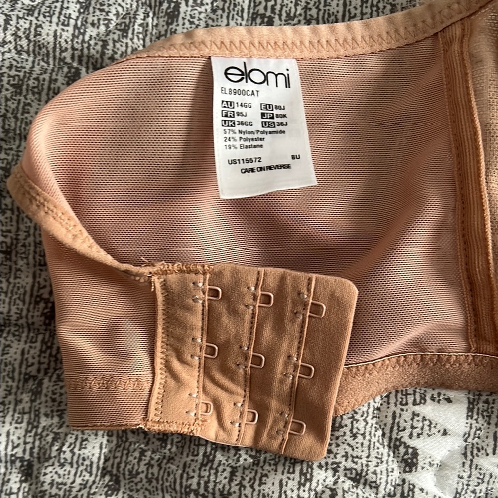 Elomi Tan Full-Coverage Bra with Molded Cups - Picture 2 of 4